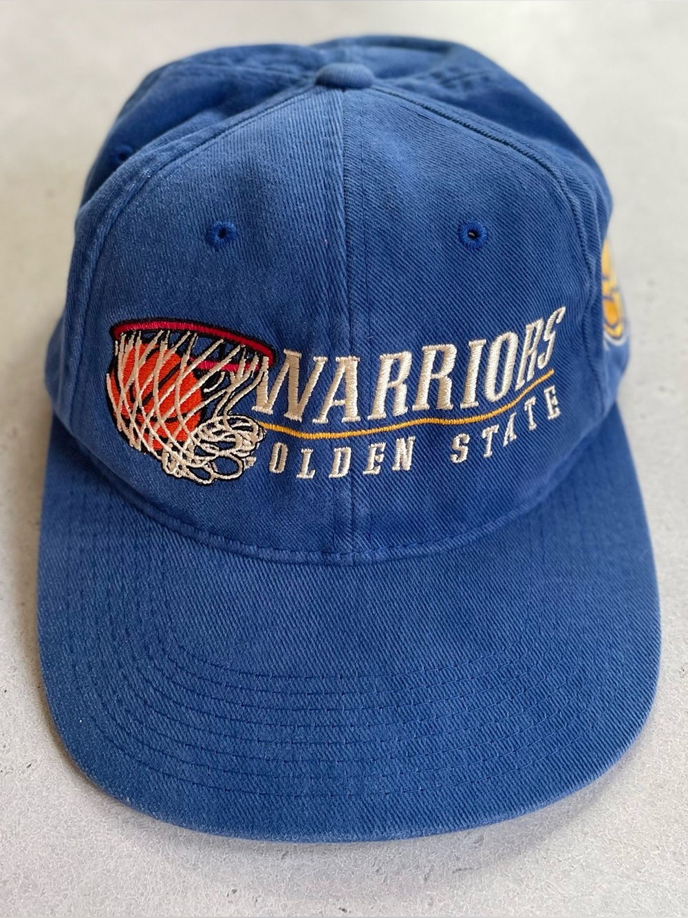 Mitchell & Ness Golden State Warriors Blue Snap Back Hat Embroidered Basketball
